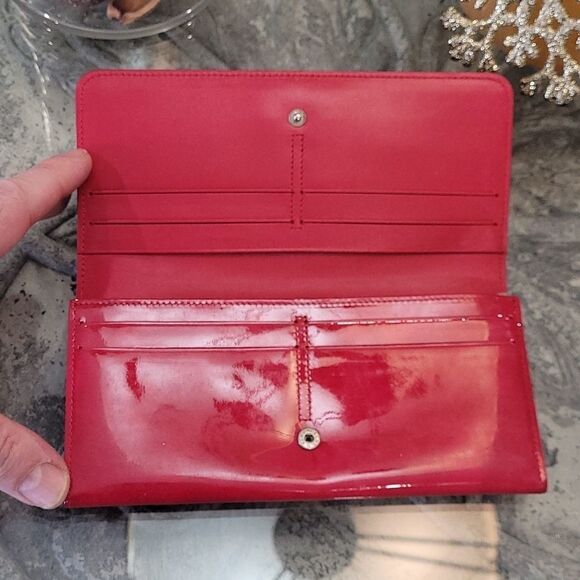 𝅺longchamp Roseau Patent Leather Long Continental Wallet - Picture 2 of 9